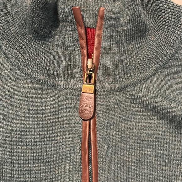 Orvis Wool 1/2 Zip green sweater - Picture 2 of 4
